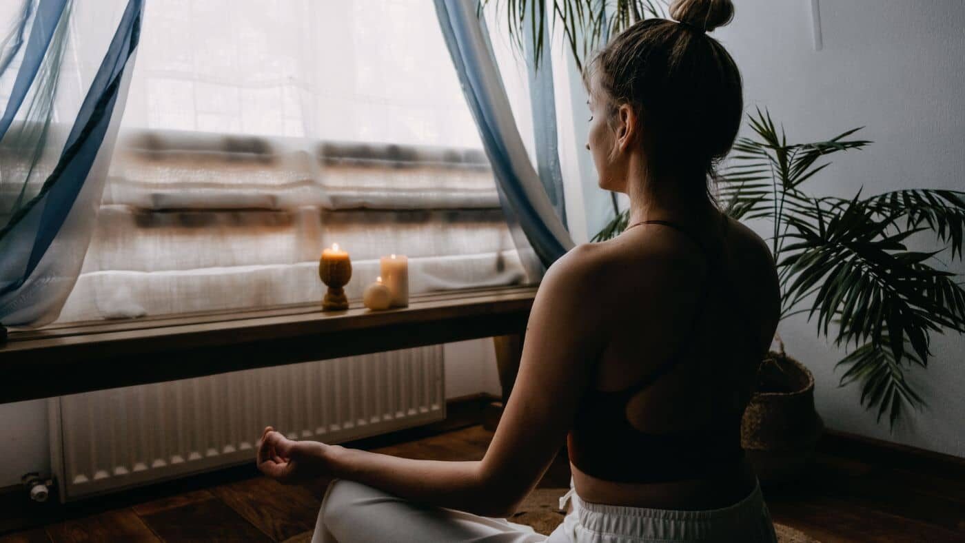 A person doing yoga as part of anxiety and depression therapy near me